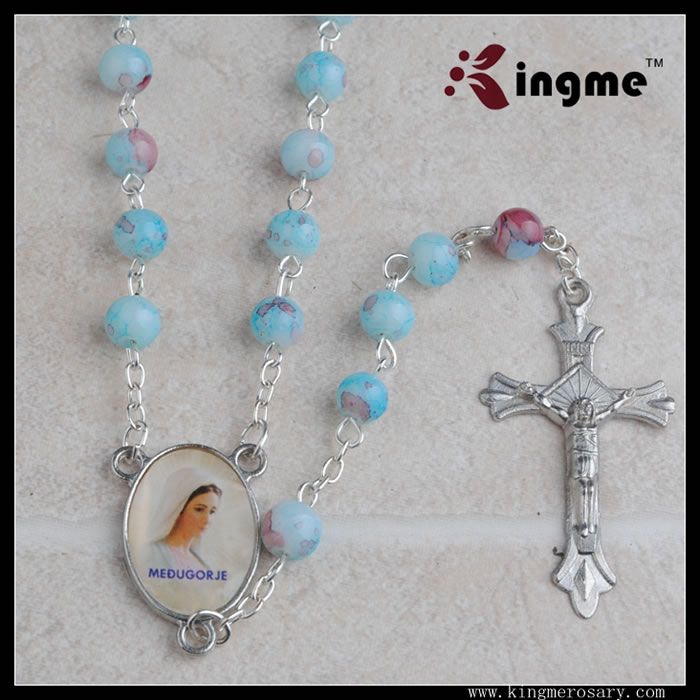 ,galss beads rosary